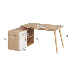 Escritorio de esquina en forma de L para ordenador, mesa de PC para trabajo en casa, oficina, 120CM, mesa de estudio con estantería, gran oferta - Product Image 4