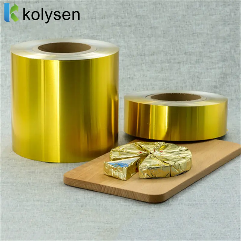 Kolysen Vente en gros Papier d'aluminium composite de qualité alimentaire personnalisé Papier d'aluminium d'emballage pour emballage de beurre et de margarine