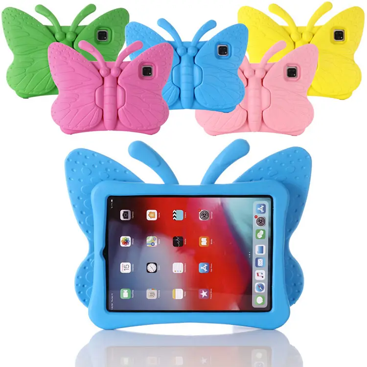 Hot bán bướm trường hợp cho Ipad 10.2 trường hợp trẻ em trường hợp máy tính bảng chống thả đầy màu sắc EVA trẻ em Tablet chân đế bìa cho Ipad 10.2