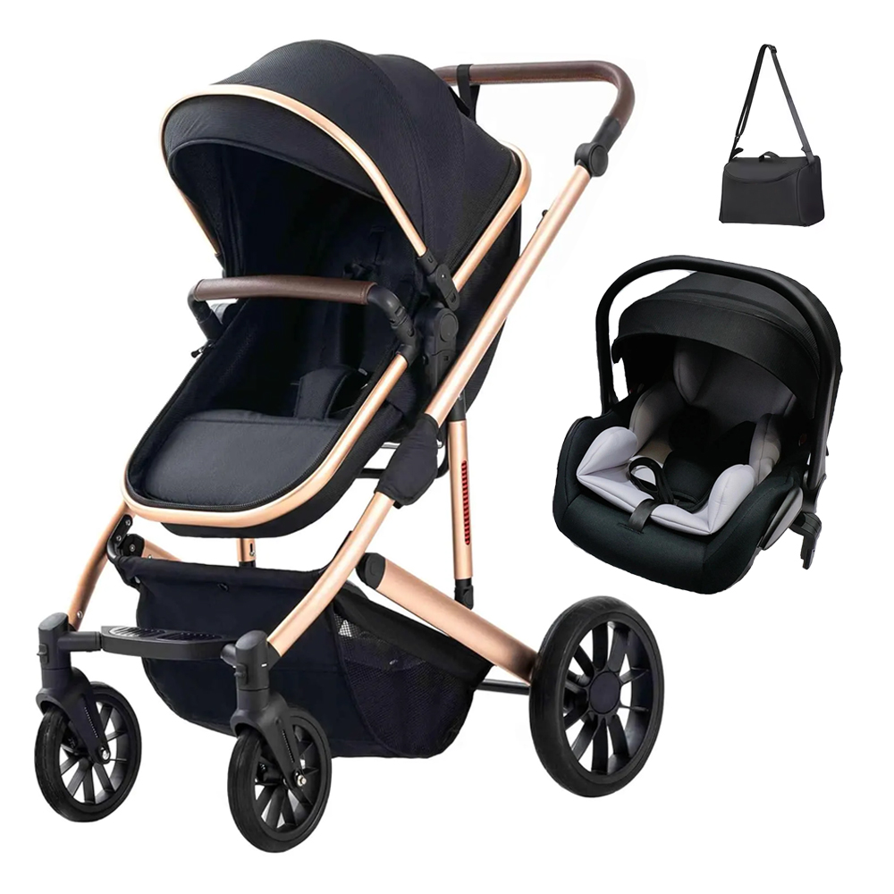 Poussette avec siège auto NOIR