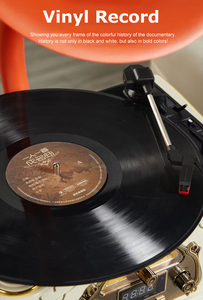 ビンテージ蓄音機Bluetooth出力付きビンテージレコードプレーヤーレトロ蓄音機ハイファイスピーカー蓄音機付き - Product Image 6