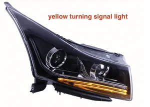 MRD HGD Fit için Chevrolet <span class=keywords><strong>Cruze</strong></span> 2009-2013 araba farı Led kafa lambası çift melek gözü Lens Drl dönüş sinyali