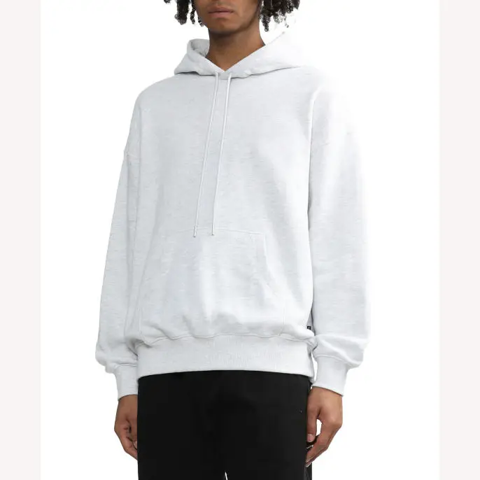 Özel % 100% pamuk ağır erkek hoodie gevşek spor boş logo dekore hoodie unisex olduğunu
