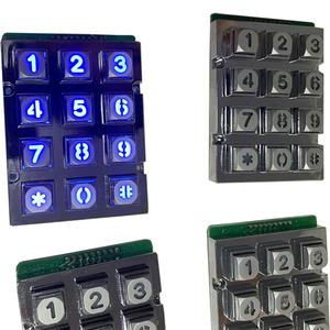 Tastiera illuminata 3x4 12 tasti/tastiera in gomma a bottone in silicone su misura/tastiera di controllo accessi - Product Image 3
