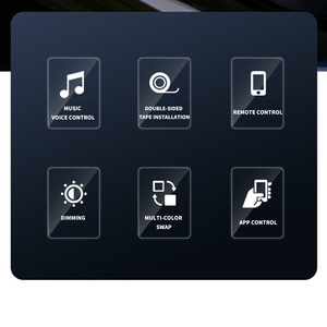 Kablolama olmadan araç monte ortam ışığı, iç dekorasyon USB yedi renk patlayıcı flaş LED ortam müzik ritim ışığı - Product Image 3