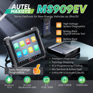 Autel MaxiSYS MS909EV Programación Codificación Sistema de alto voltaje Análisis de paquete de batería Herramienta de diagnóstico de escáner OBD2 automotriz