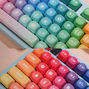 137 <strong>Keys</strong> Rainbow Keycaps MOA Height PBT Thermal Sublimation Complete Set Of Mechanical Keycaps Universal Mechanical Keycaps - Product Image 5