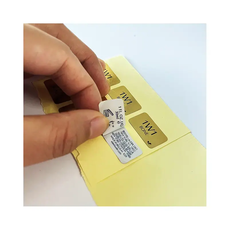 Custom Printing Strong Adhesive Label With Booklet Multi Layers Label Booklet Folding Labels For Packaging