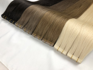 Invisible Tape in <strong>Human</strong> Hair Extension for a Natural <strong>Look</strong>, Invisible Clip in Hair Extensions - Product Image 2