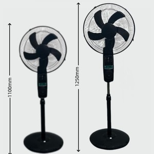 Ventilatore solare pieghevole con telecomando a ioni negativi motore a corrente continua Stand up piedistallo 12H Timer 3 modalità ventilatori a pavimento per uso domestico - Product Image 3