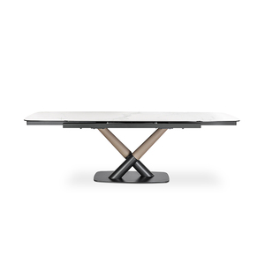 Nhà Máy Bán Hàng Trực Tiếp Thép Carbon Bệ Trắng Gốm Hàng Đầu Có Thể Thu Vào Hình Chữ Nhật Bàn Ăn - Product Image 1