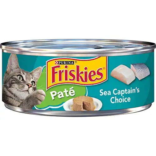 Purina Friskies खोपड़ी गीला बिल्ली का खाना, समुद्र कप्तान की पसंद-5.5 oz. डिब्बे [24 डिब्बे]