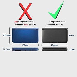 Nslimey ฝาครอบแผงหน้าปัดด้านหน้าด้านหลังเคสด้านบน & ด้านหลังสำหรับ3DS XL / 3DS LL คอนโซลเกม