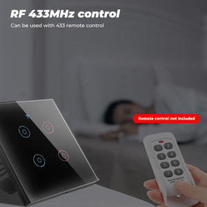 Tuya WiFi Touch Smart Switch Licht ohne Neutral draht Glaswand EU Zwei-Wege-Steuerung 220V Timer für Alexa Google Home - Product Image 3