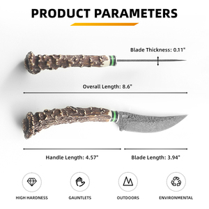 Độc đáo POM vuông Hươu gạc xử lý săn bắn dao cố định lưỡi dao ngoài trời cho sự sống còn ngoài trời - Product Image 4