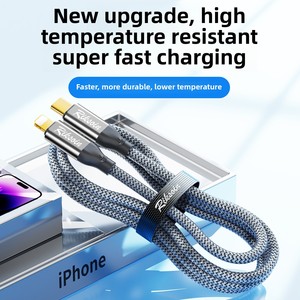 สายดาต้าไอโฟน14/13ไนล่อนทอคุณภาพพรีเมี่ยมสำหรับ11Pro แอปเปิ้ลชาร์จเร็วด้วย PD20W และ Type-C แฟลชชาร์จแบบ Type-C - Product Image 3