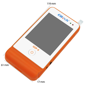 Elitech-Registrador de datos de temperatura y humedad con pantalla LCD grande, con cable USB, construcción de plástico y sensores externos, con pantalla LCD grande, 2 unidades
