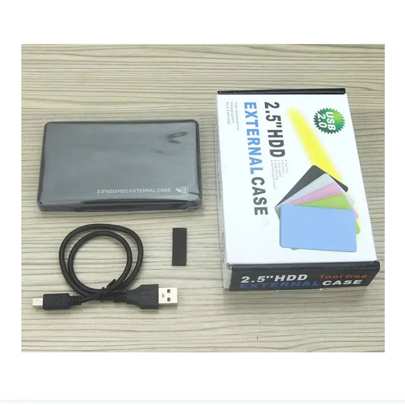 Sistema de almacenamiento externo para disco duro SATA de 2,0 pulgadas, carcasa de disco duro de plástico de alta velocidad USB3.0 2,5, caja de 2,5 pulgadas, 1TB, caddy