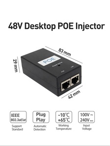 EU Plug POE Injector Power Supply Over Ethernet <strong>Adapter</strong> POE <strong>Device</strong> DC 48V 0.5A <strong>Input</strong> AC100-240V 50-60HZ for Wireless AP Hotspot - Product Image 3