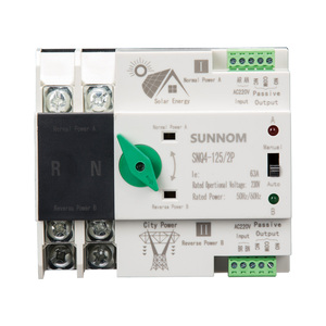 Sundin Din ray 2P 40A 63A 125A 230V fotovoltaik PV güneş dc ats güneş enerjisi sistemi için çift güç otomatik transfer anahtarı - Product Image 1