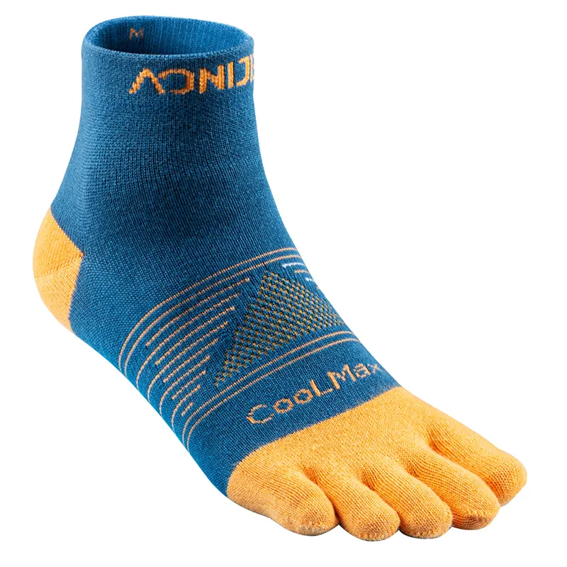 कस्टम थोक रनिंग पैर की अंगुली टखने मोजे सांस खेल पांच उंगली 1 Pairs/set फैशन डिजाइन Coolmax पर्वतारोहण मोजे