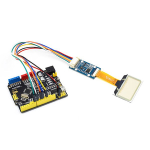 Il Display a colori blu chiaro SPI/I2C con risoluzione trasparente Oed 128x64 da 1.51 pollici è dotato di esempi per Raspberry Pi - Product Image 1