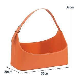 Giáng Sinh Rỗng Giỏ Quà Tặng Trang Trí Giỏ Trái Cây PU Giỏ Da Cho Lưu Trữ Với Xử Lý Da Quà Tặng Hamper - Product Image 6