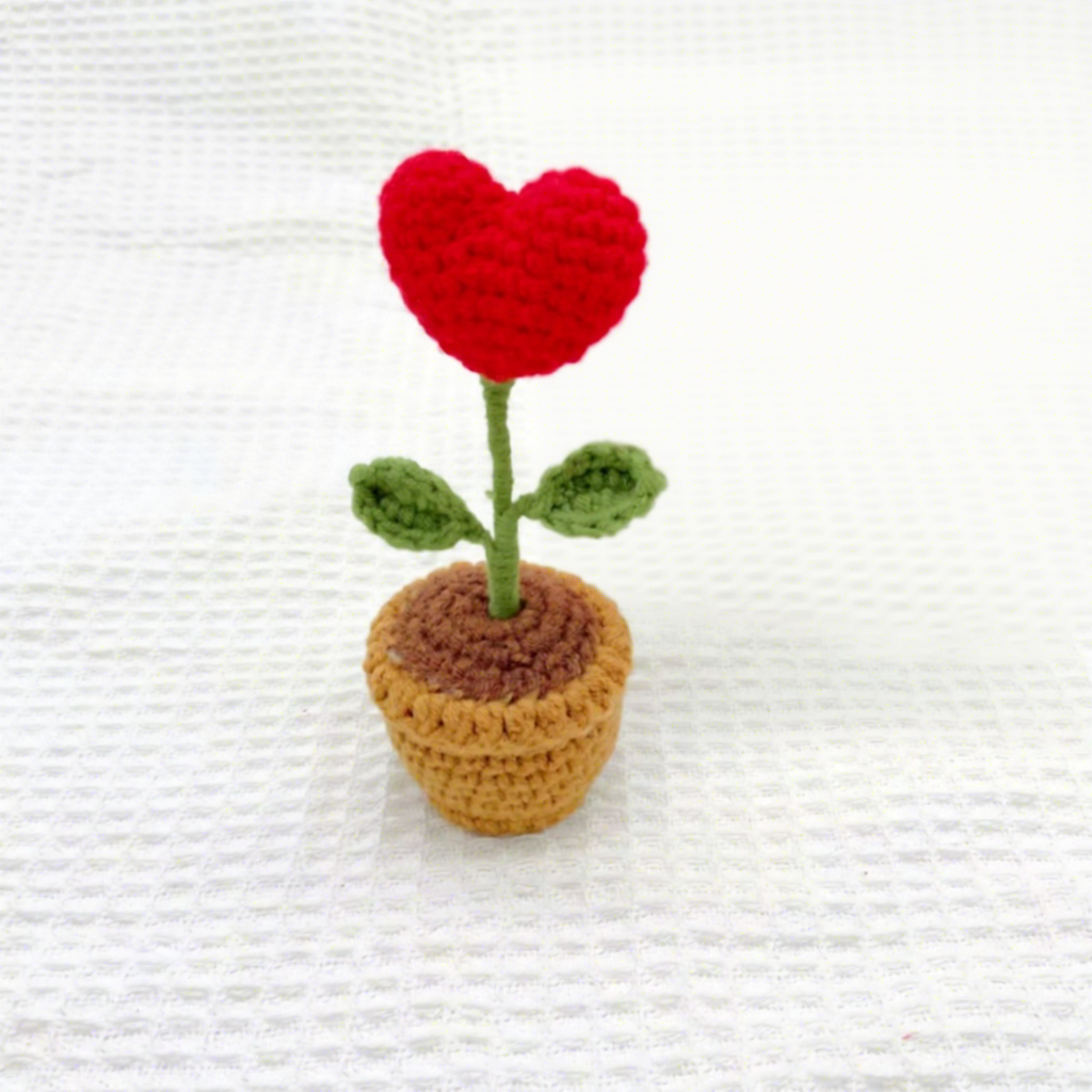 2 crochet knitted small port flower 12*5*5cm