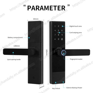 ล็อคประตูอัจฉริยะระบบดิจิทัลพร้อมแหล่งจ่ายไฟฉุกเฉิน - Product Image 6
