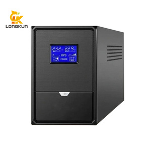 Longkun Line Interactive 1KVA 600W UPS Fuente de alimentación de respaldo para pequeñas empresas Computadora y sistema de seguridad - Product Image 1