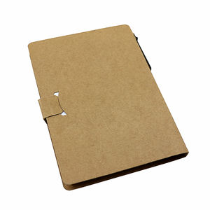 回收生态定制牛皮纸封面笔记本，带带儿童圆珠笔的便签记事本 - Product Image 5