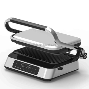 Aifa 2 fatia destacável removível casa elétrica Panini Grill BBQ Sandwich Maker 2000W fácil de limpar antiaderente bandeja de gotejamento