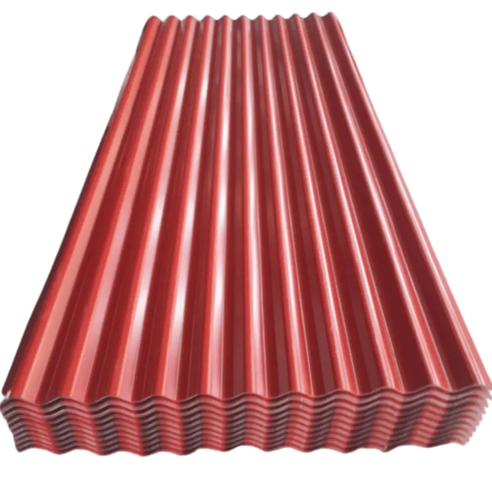 Plaque de toiture en acier ondulé revêtu de couleur rouge, 0.13mm, prix d'usine, pour la construction