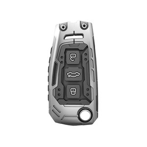 Kapalı yol tarzı araba anahtarı durum için SUV araba Metal çerçeve silikon cilt anahtar fob kılıfı için Audi Q3 Q5 Audi Q7 Q7 SQ7 RS Q8 - Product Image 1
