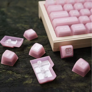 160 <strong>Keys</strong> White Ice Translucent Double Shot Keycaps Sa Profile for Alice Layout Mx Switch Oem Mechanical Keyboard Keycaps