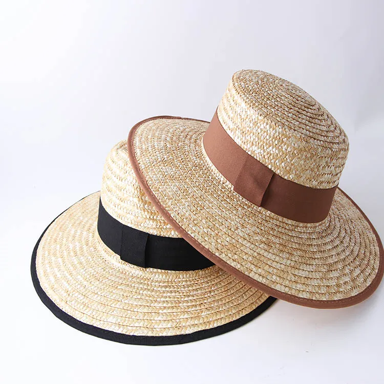 2024 nuevo diseño al aire libre mujeres y hombres sombreros de playa de ala ancha verano sol sombrero paja Panamá sombrero