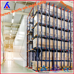 Vendita calda Drive-in Pallet sistema di scaffalature risparmio di spazio per il magazzino o lo stoccaggio utilizzando il carrello elevatore per caricare e scaricare le merci - Product Image 2