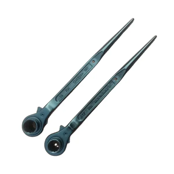 Chave de soquete de tamanho duplo reversível, chave de catraca de 17mm x 19mm, ferramentas de rigger dobrável, chave de punho