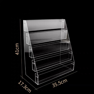 Acrylic Countertop <strong>Book</strong> <strong>Display</strong> Stand for Stationery Store A3 A4 <strong>A5</strong> Card <strong>Display</strong> <strong>Book</strong> Plastic <strong>Display</strong> Racks - Product Image 4