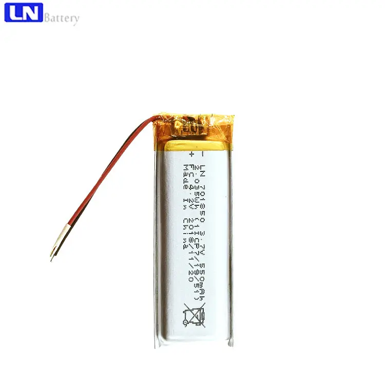 Batterie au lithium polymère 701850 550mAh 3.7v longue durée de vie personnalisée de haute qualité