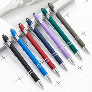 多功能二合一触摸屏时尚设计细长笔体金属圆珠笔 - Product Image 2
