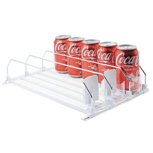 スーパーマーケットプラスチック自動冷蔵庫自動給餌用ボトル缶飲料飲料水ローラー滑車棚プッシャーシステム - Product Image 3