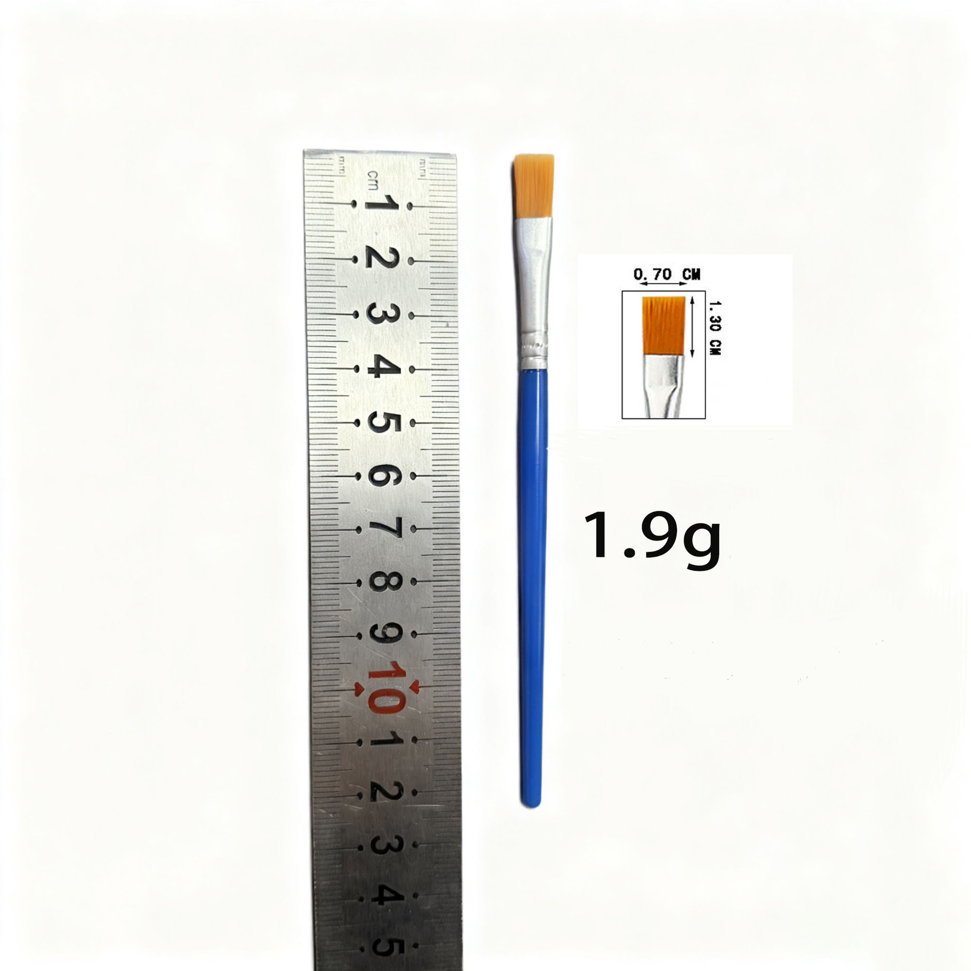 12.5cm blue rod plastic flat head