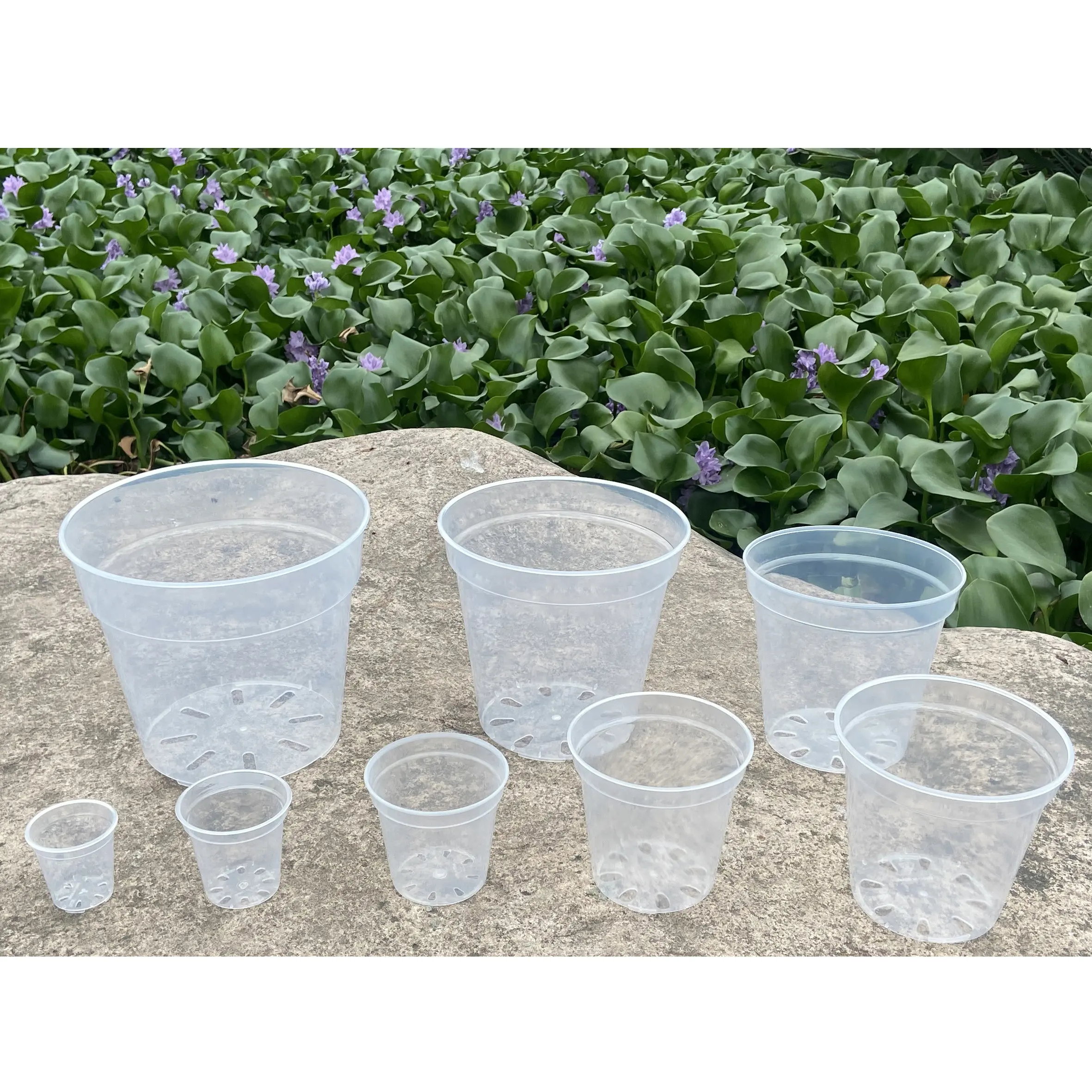 Fábrica Jardim Direto 2.5 3 4 5 6 7 8 9 10 11 Polegada Grande Plástico Alta Transparente Orquídeas Redondas Plant Planter Pot