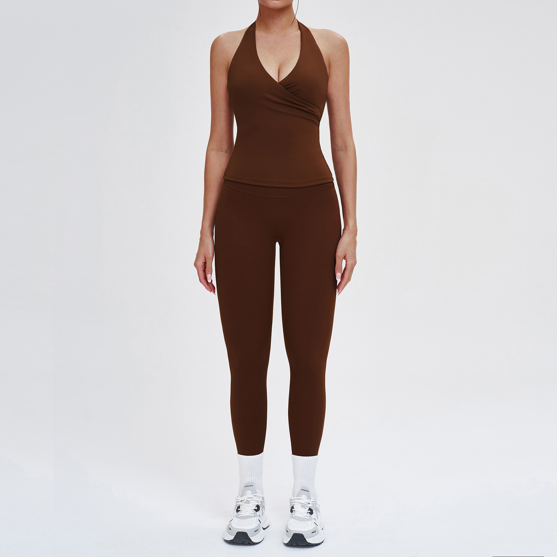 3109vest+8519leggings:chocolate brown