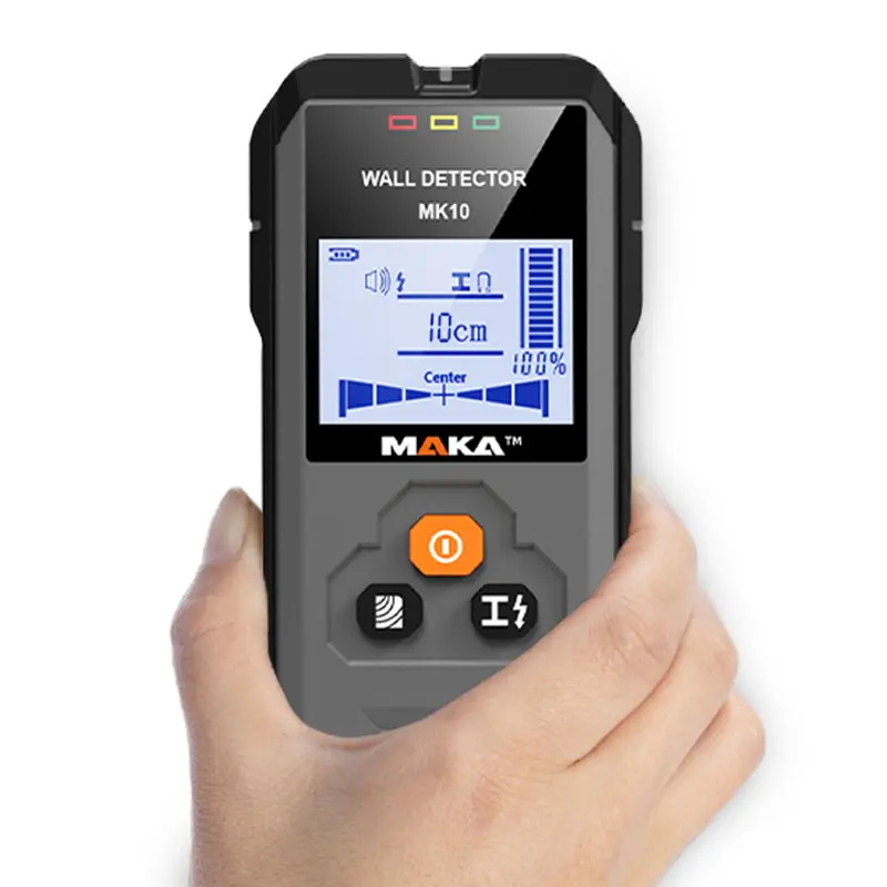 MAKA MK10 Detektor Dinding Multifungsi, Pencari Kancing Pendeteksi Kayu Logam