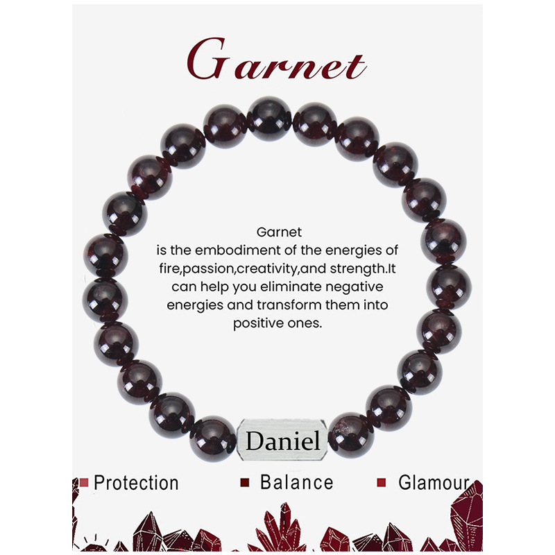 Pulsera de granate negro