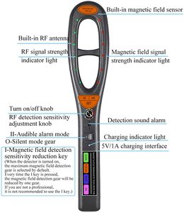 Detectores de cámara ocultos, Detector de insectos inalámbrico para lente láser de cámara oculta, dispositivo de escucha GSM, Detector de RF antiespía