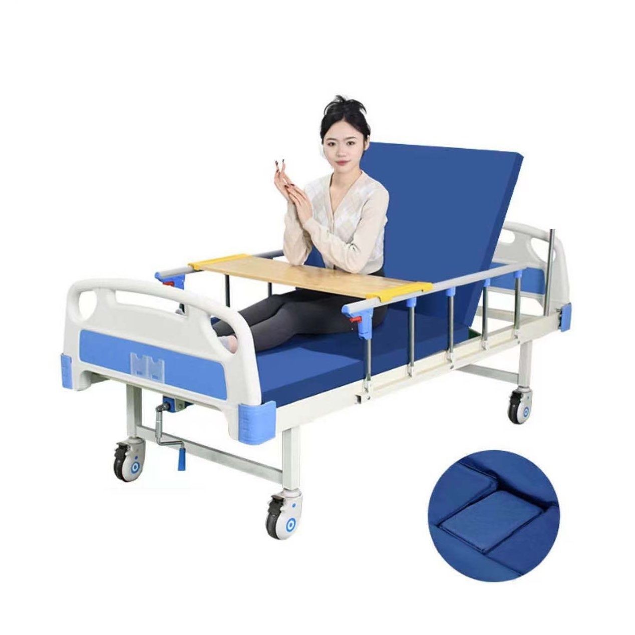 Single-crank dining table wheel