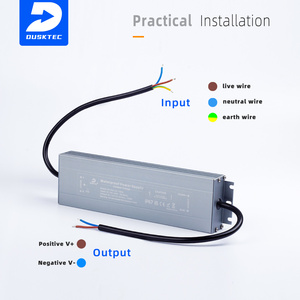 DUSKTEC CUSTOM ROHS 60W 100W AC 100-260V DC 12V 24V IP67 одноканальный входной выход RGB светодиодный контроллер Triac светодиодный драйвер - Product Image 4